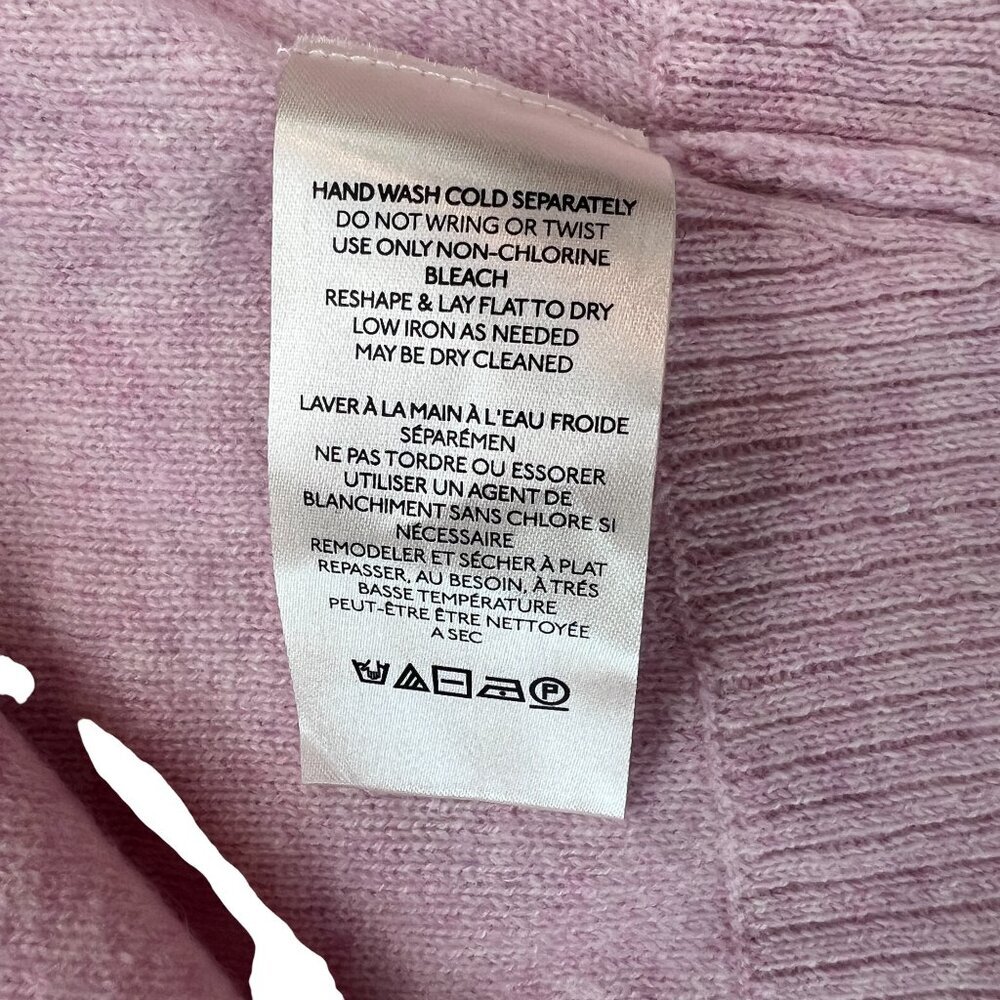 Free People Light Pink Shrug Sweater 100% Cashmere Size L - Picture 10 of 10